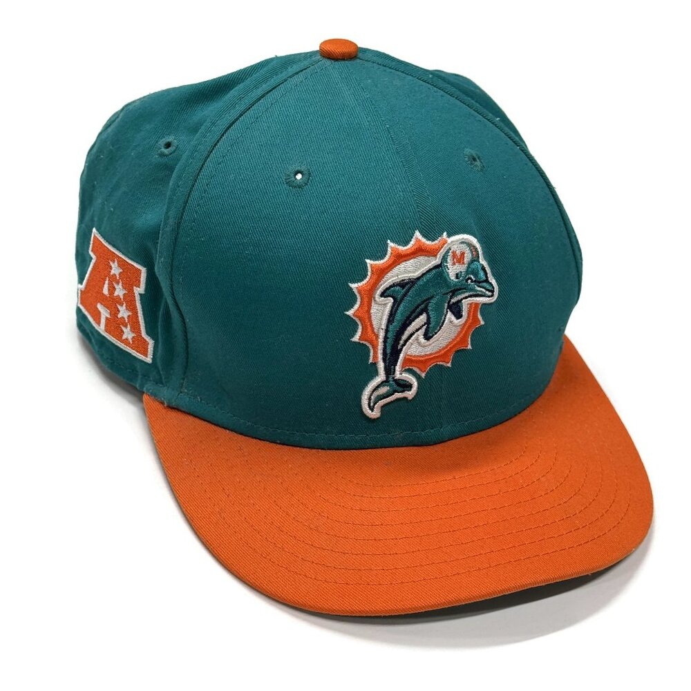 New‎ Era Miami Dolphins Snapback Hat 9Fifty Adjustable NFL Football Blue Orange